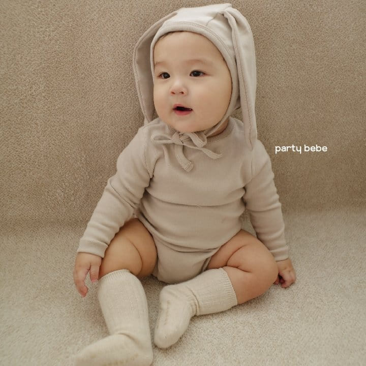 PARTY KIDS - Korean Children Fashion - #Kfashion4kids - Rabbit Bodysuit with Bonnet - 12