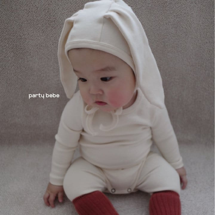 PARTY KIDS - Korean Children Fashion - #Kfashion4kids - Rabbit Bodysuit with Bonnet - 4