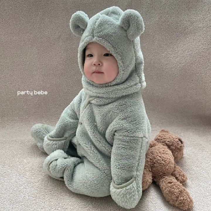 PARTY KIDS - Korean Children Fashion - #Kfashion4kids - Bear Hat Bodysuit with Hat