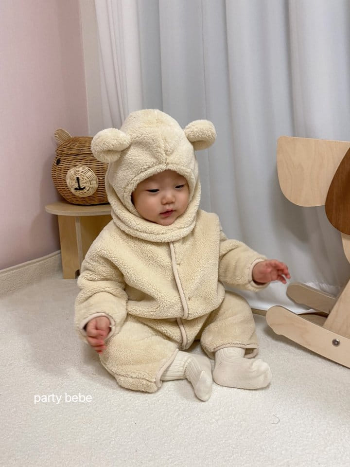 PARTY KIDS - Korean Children Fashion - #Kfashion4kids - Bear Hat Bodysuit with Hat - 2