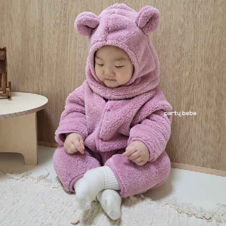 PARTY KIDS - Korean Children Fashion - #Kfashion4kids - Bear Hat Bodysuit with Hat - 3