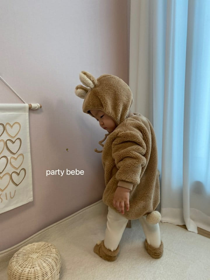 PARTY KIDS - Korean Children Fashion - #Kfashion4kids - Eco Fluffy Bear Bodysuit with Bonnet - 10