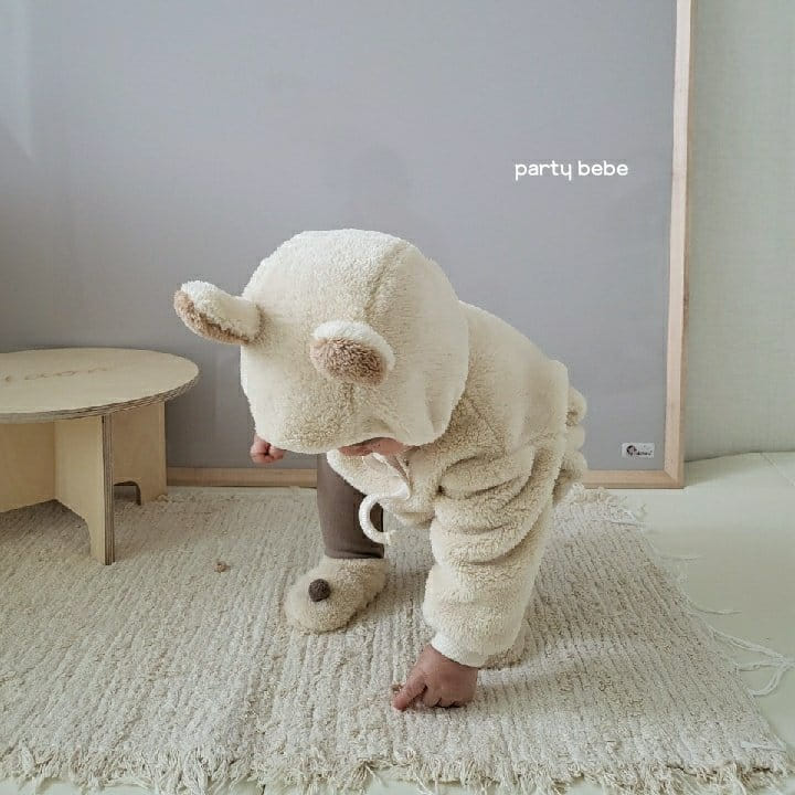 PARTY KIDS - Korean Children Fashion - #Kfashion4kids - Eco Fluffy Bear Bodysuit with Bonnet - 4