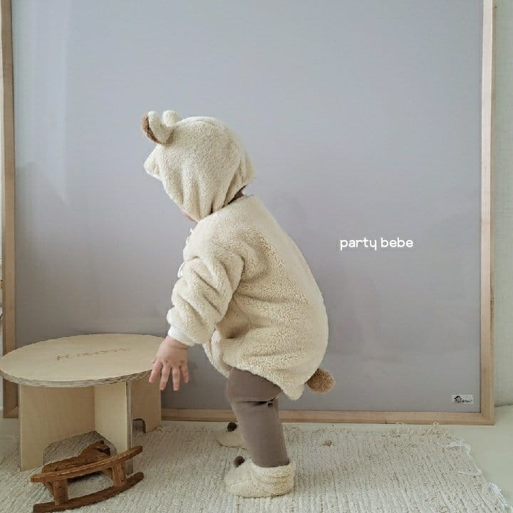 PARTY KIDS - Korean Children Fashion - #Kfashion4kids - Eco Fluffy Bear Bodysuit with Bonnet - 5
