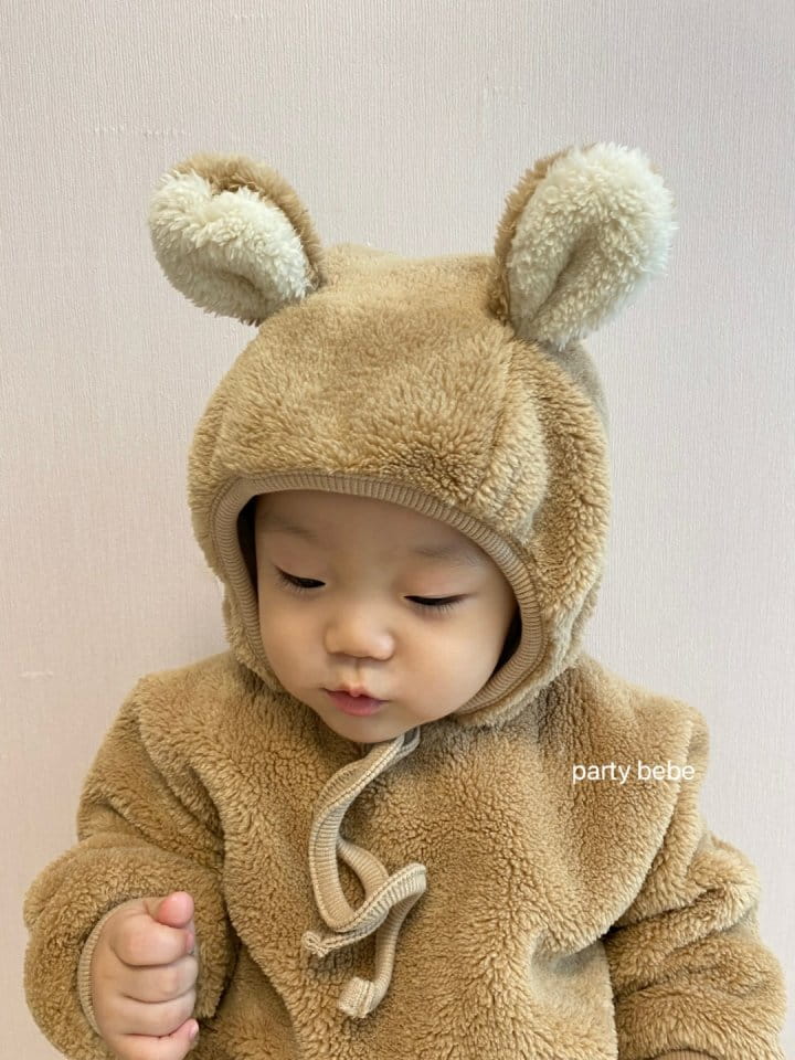 PARTY KIDS - Korean Children Fashion - #Kfashion4kids - Eco Fluffy Bear Bodysuit with Bonnet - 7