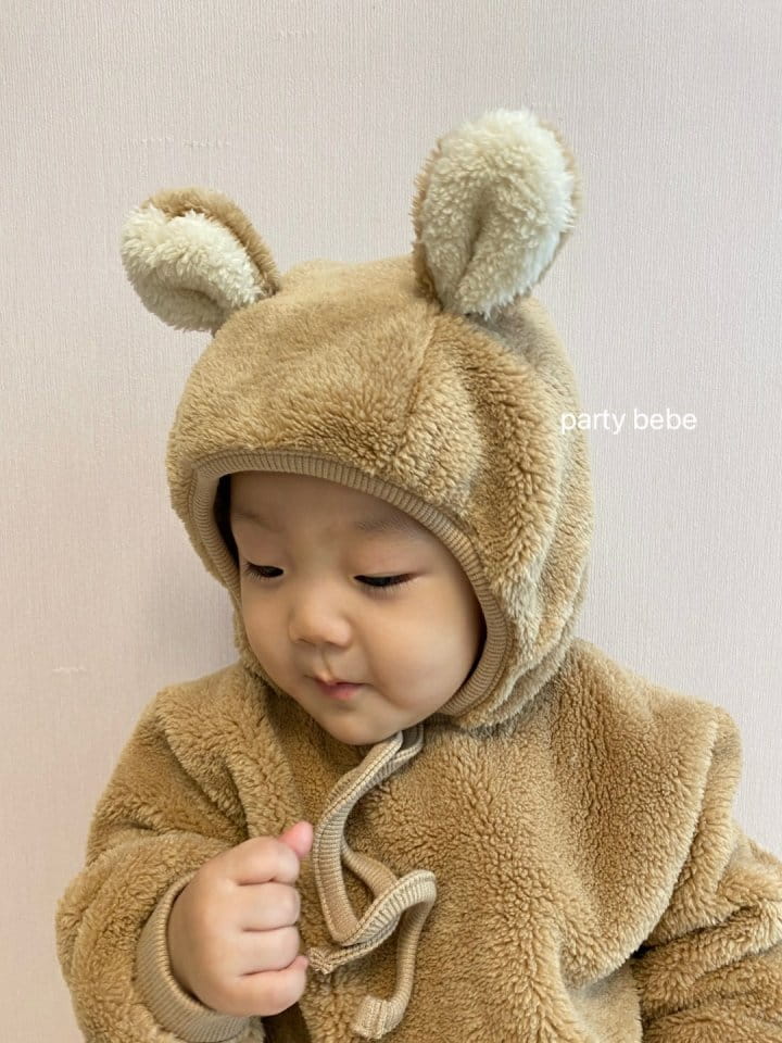PARTY KIDS - Korean Children Fashion - #Kfashion4kids - Eco Fluffy Bear Bodysuit with Bonnet - 8