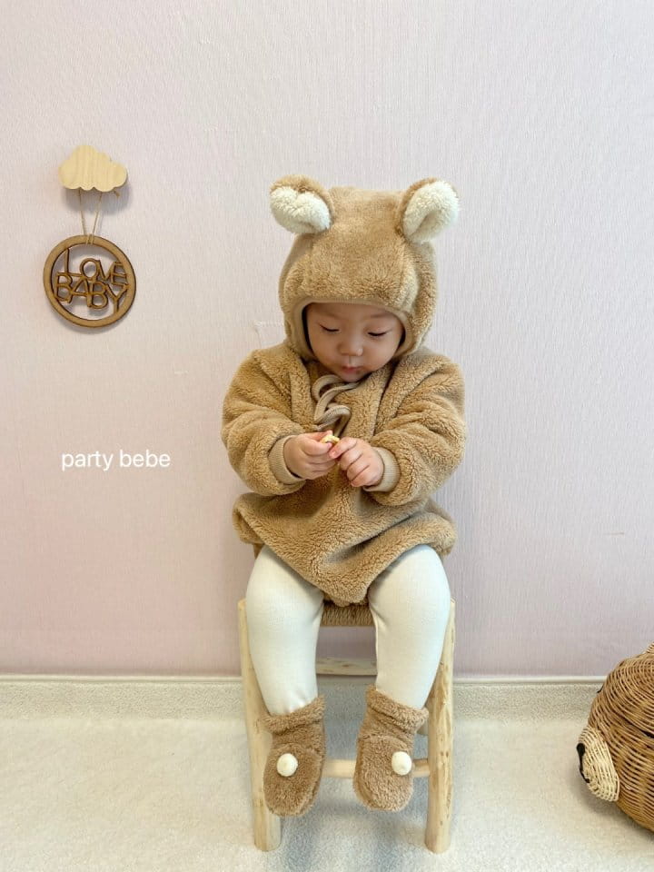 PARTY KIDS - Korean Children Fashion - #Kfashion4kids - Eco Fluffy Bear Bodysuit with Bonnet - 9