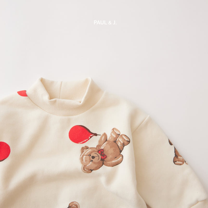 PAUL & J - Korean Children Fashion - #Kfashion4kids - Balloon Bear Top Bottom Set - 10