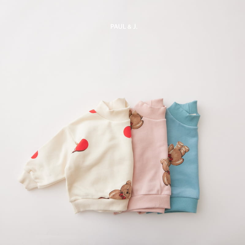 PAUL & J - Korean Children Fashion - #Kfashion4kids - Balloon Bear Top Bottom Set - 3