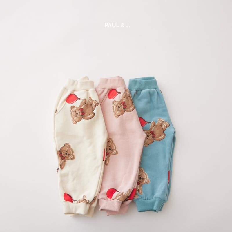 PAUL & J - Korean Children Fashion - #Kfashion4kids - Balloon Bear Top Bottom Set - 4