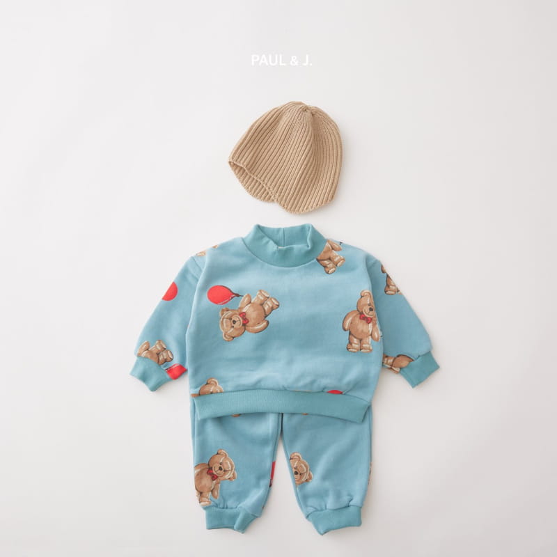 PAUL & J - Korean Children Fashion - #Kfashion4kids - Balloon Bear Top Bottom Set - 5