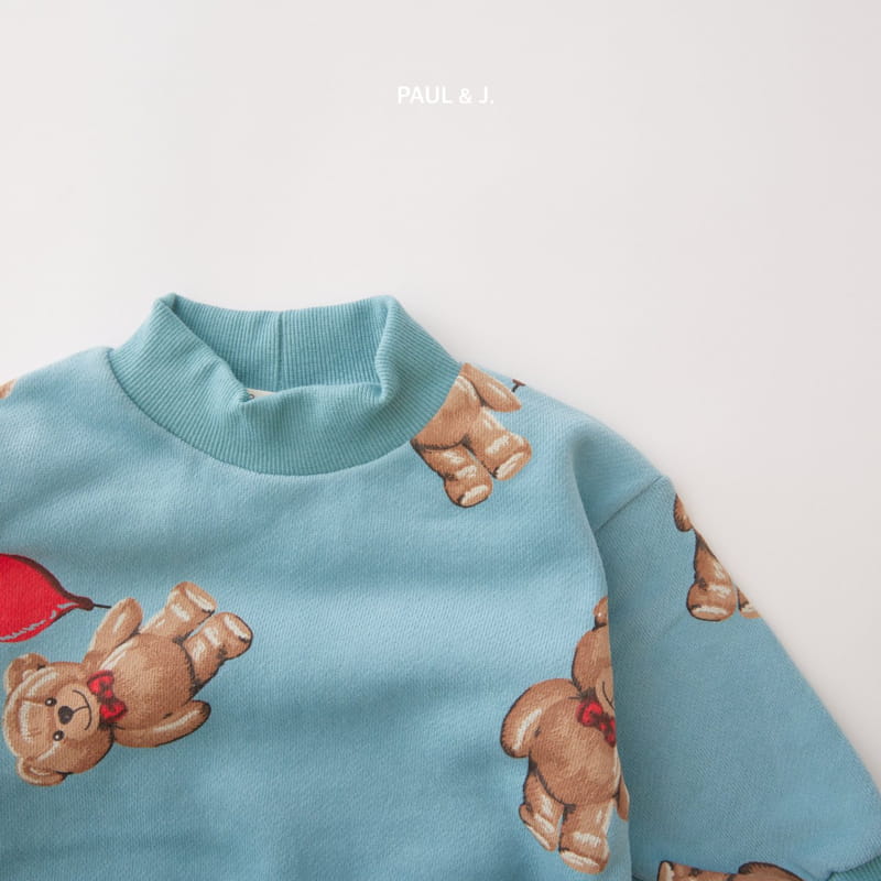 PAUL & J - Korean Children Fashion - #Kfashion4kids - Balloon Bear Top Bottom Set - 9