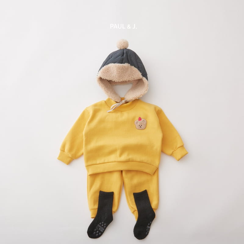 PAUL & J - Korean Children Fashion - #Kfashion4kids - Bear Embroidery Top Bottom Set - 7