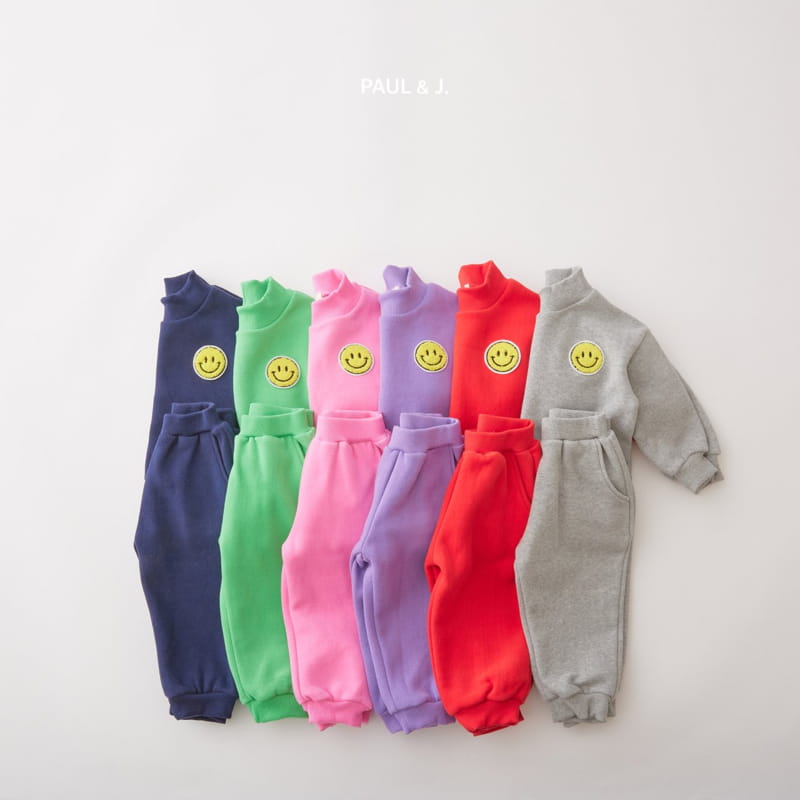 PAUL & J - Korean Children Fashion - #Kfashion4kids - Smile Top Bottom Set