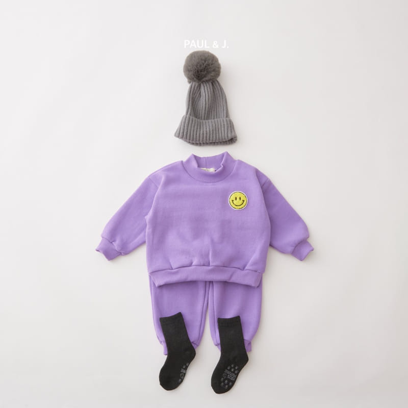 PAUL & J - Korean Children Fashion - #Kfashion4kids - Smile Top Bottom Set - 10