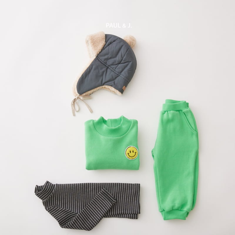 PAUL & J - Korean Children Fashion - #Kfashion4kids - Smile Top Bottom Set - 8