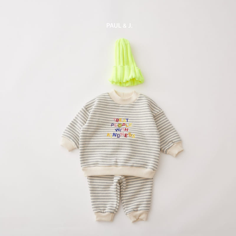 PAUL & J - Korean Children Fashion - #Kfashion4kids - Kind Top Bottom Set - 8