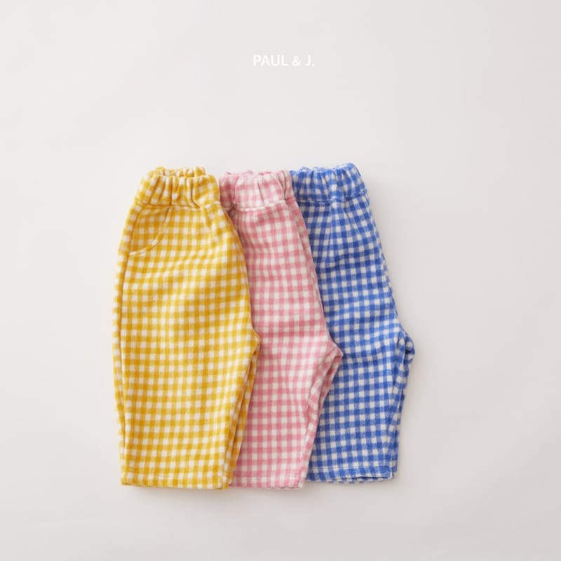 PAUL & J - Korean Children Fashion - #Kfashion4kids - Pong Pong Check Pants
