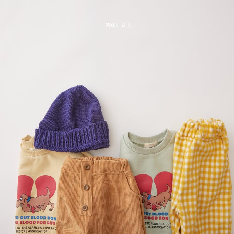 PAUL & J - Korean Children Fashion - #Kfashion4kids - Pong Pong Check Pants - 10