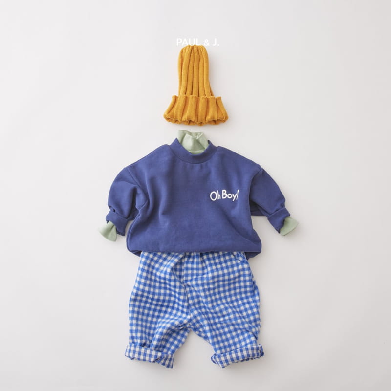 PAUL & J - Korean Children Fashion - #Kfashion4kids - Pong Pong Check Pants - 11
