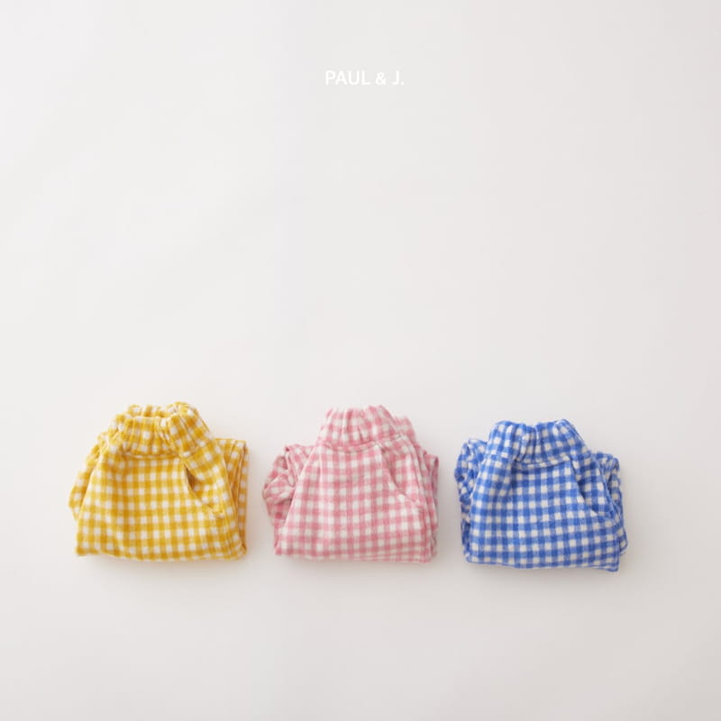 PAUL & J - Korean Children Fashion - #Kfashion4kids - Pong Pong Check Pants - 2