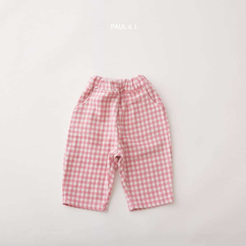 PAUL & J - Korean Children Fashion - #Kfashion4kids - Pong Pong Check Pants - 3