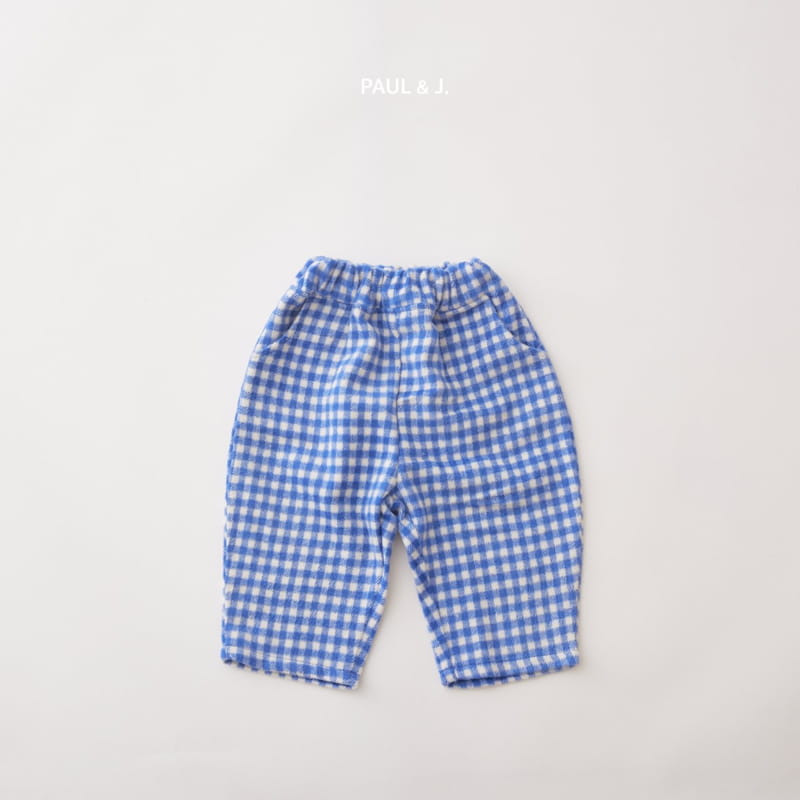 PAUL & J - Korean Children Fashion - #Kfashion4kids - Pong Pong Check Pants - 4