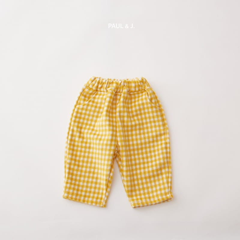 PAUL & J - Korean Children Fashion - #Kfashion4kids - Pong Pong Check Pants - 5