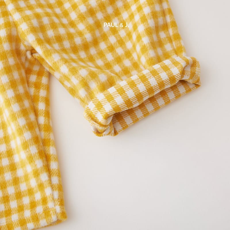 PAUL & J - Korean Children Fashion - #Kfashion4kids - Pong Pong Check Pants - 7