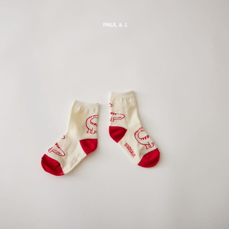 PAUL & J - Korean Children Fashion - #Kfashion4kids - Tyrano Socks [set of 5] - 4