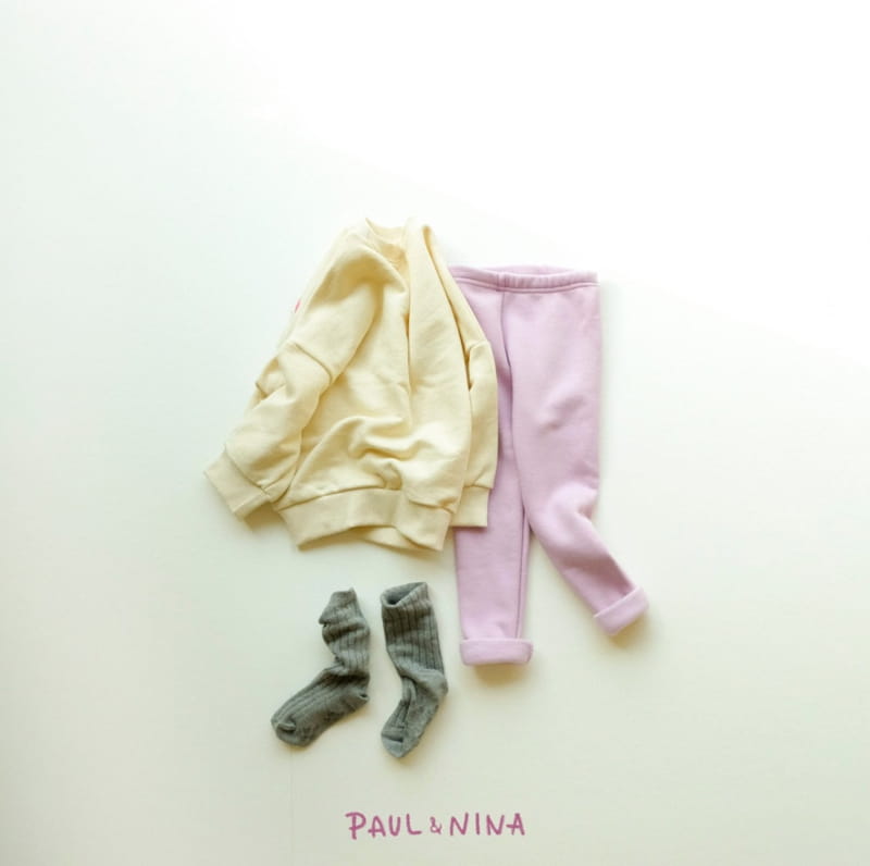 PAUL & NINA - Korean Children Fashion - #Kfashion4kids - Cozy Fleece Leggings - 8