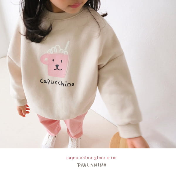 PAUL & NINA - Korean Children Fashion - #Kfashion4kids - Cappuccino Fleece Sweatshirt - 2