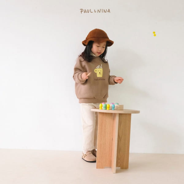 PAUL & NINA - Korean Children Fashion - #Kfashion4kids - Cappuccino Fleece Sweatshirt - 8