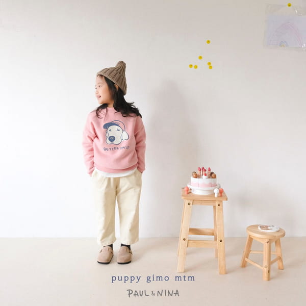PAUL & NINA - Korean Children Fashion - #Kfashion4kids - Puppy Fleece Sweatshirt