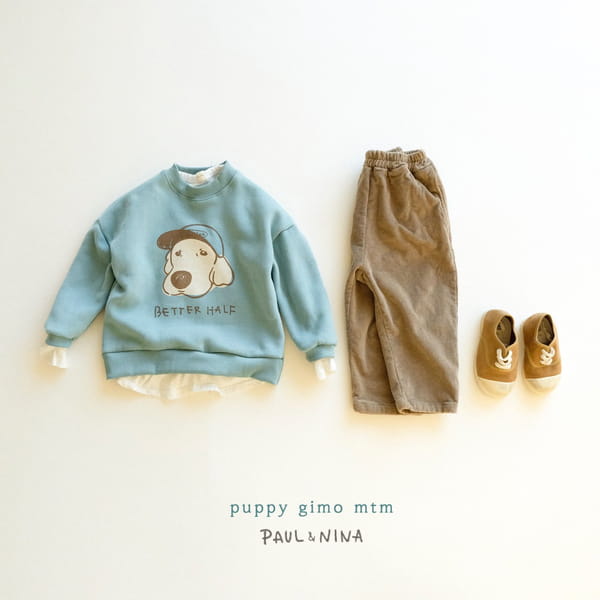 PAUL & NINA - Korean Children Fashion - #Kfashion4kids - Puppy Fleece Sweatshirt - 12