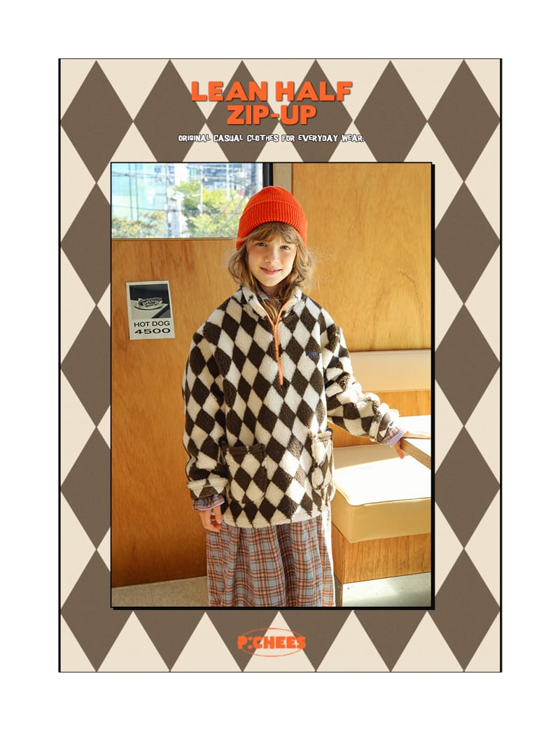 PEACH-CREAM - Korean Children Fashion - #Kfashion4kids - Lean Half Zip-up