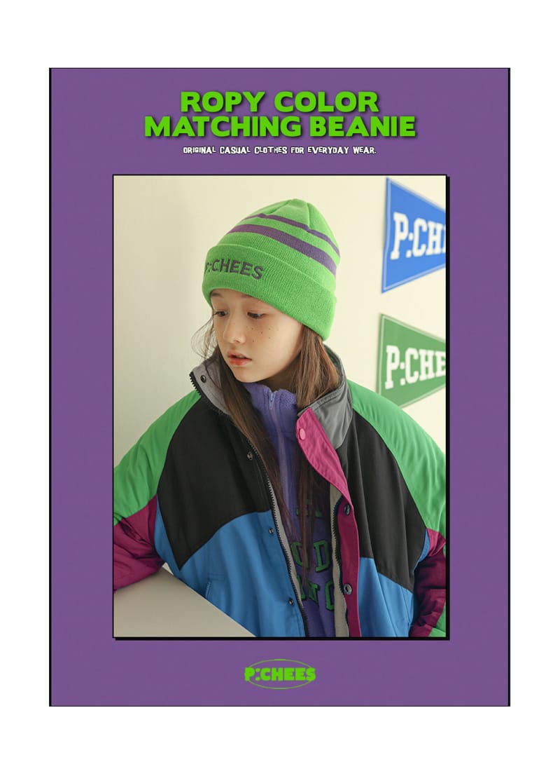PEACH-CREAM - Korean Children Fashion - #Kfashion4kids - Ropy Color Matching Beanie