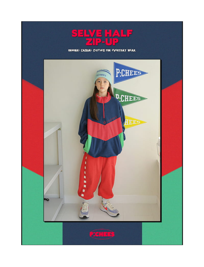 PEACH-CREAM - Korean Children Fashion - #Kfashion4kids - Selve Half Zip-up