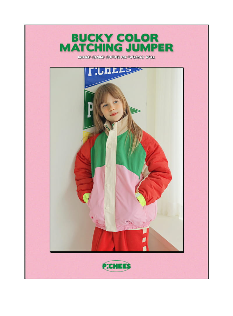 PEACH-CREAM - Korean Children Fashion - #Kfashion4kids - Bucky Color Matching Jumper