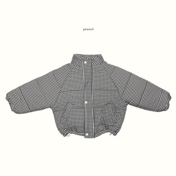 PEANUT - Korean Children Fashion - #Kfashion4kids - Check Attendance Padding Jumper