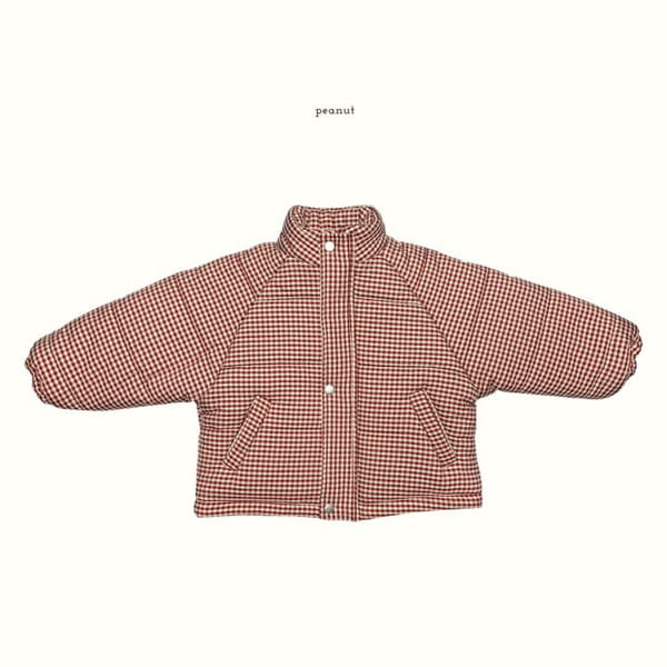 PEANUT - Korean Children Fashion - #Kfashion4kids - Check Attendance Padding Jumper - 2