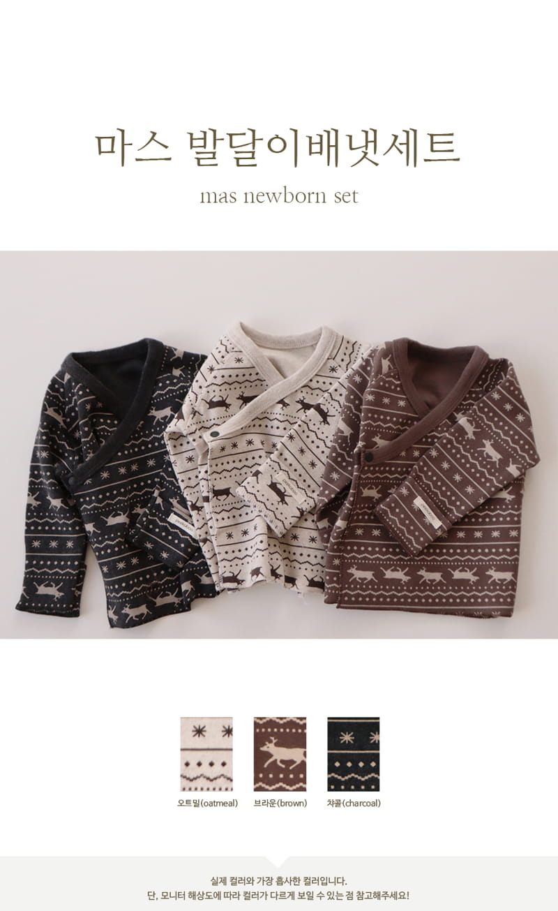 PEEKABOO - Korean Children Fashion - #Kfashion4kids - Mas Newborn Top Bottom Bonnet Set