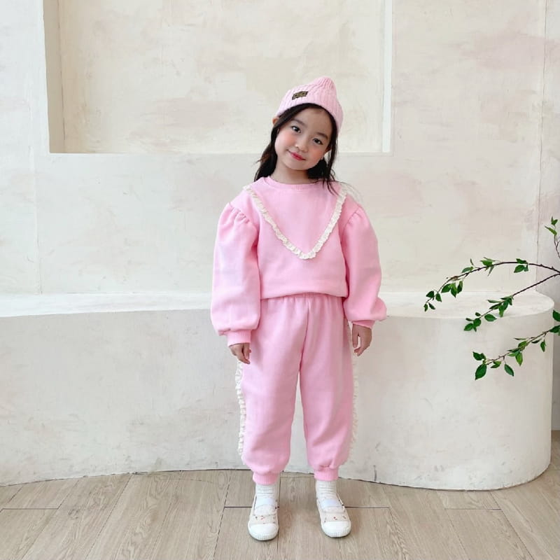 PETIT & PETIT - Korean Children Fashion - #Kfashion4kids - Cotton Lace Top Bottom Set - 4