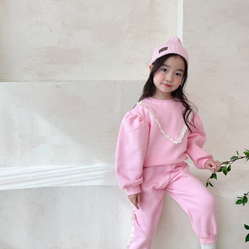 PETIT & PETIT - Korean Children Fashion - #Kfashion4kids - Cotton Lace Top Bottom Set - 5