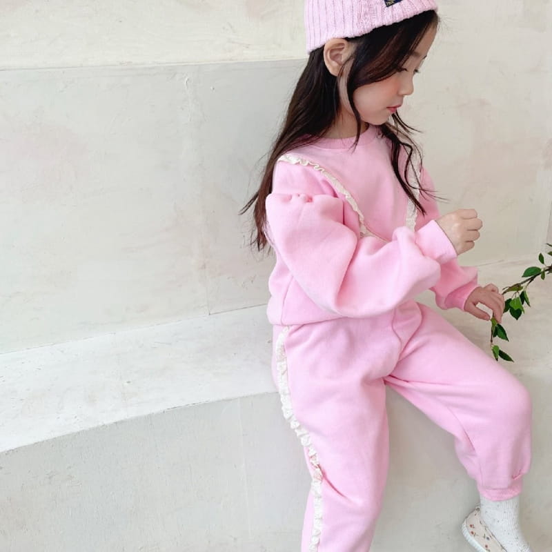 PETIT & PETIT - Korean Children Fashion - #Kfashion4kids - Cotton Lace Top Bottom Set - 6