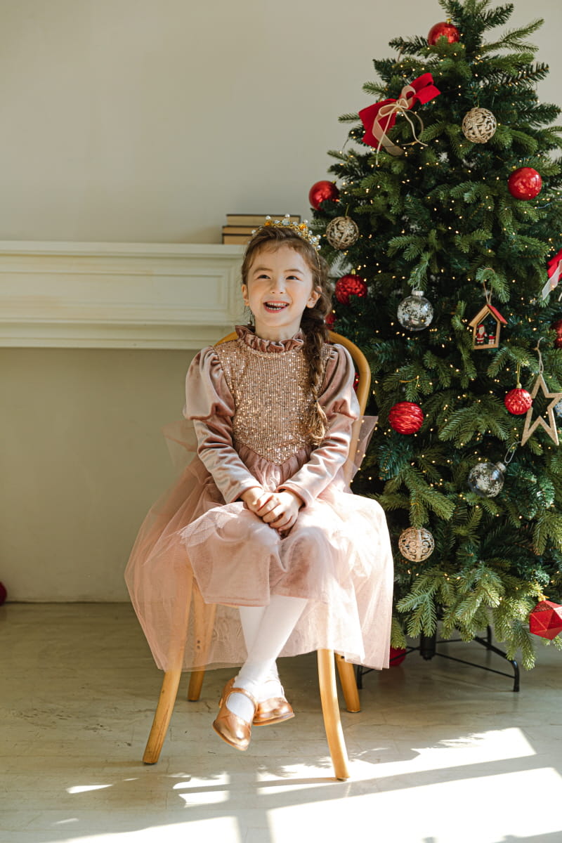 PINK BERRY - Korean Children Fashion - #Kfashion4kids - Champagne One-piece