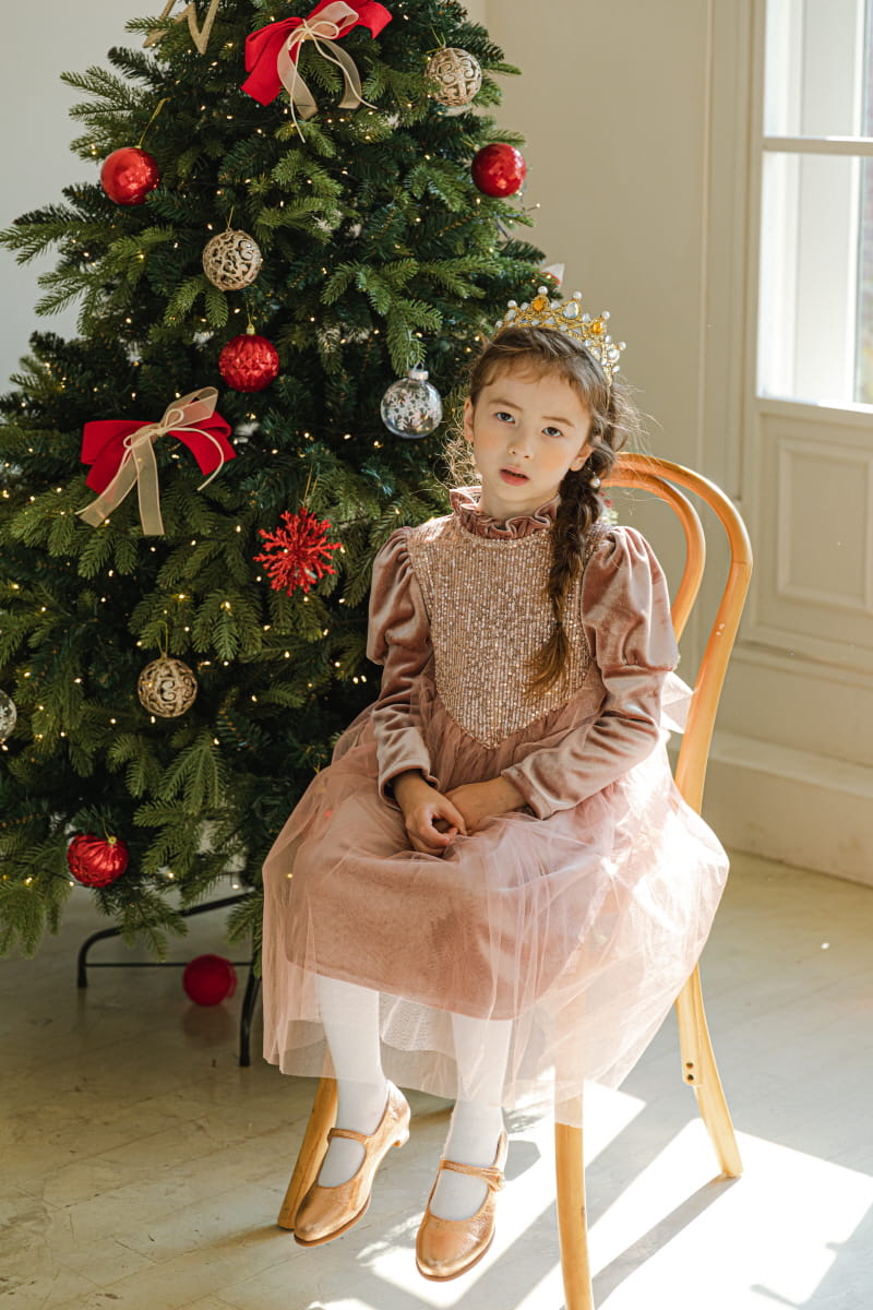 PINK BERRY - Korean Children Fashion - #Kfashion4kids - Champagne One-piece - 4