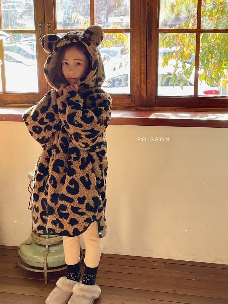 POISSON - Korean Children Fashion - #Kfashion4kids - Leopard Long Fleece