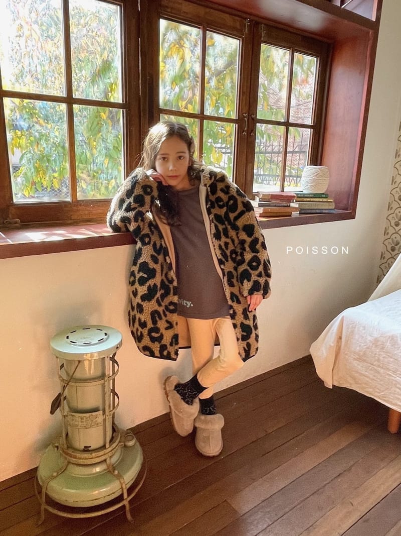 POISSON - Korean Children Fashion - #Kfashion4kids - Leopard Long Fleece - 10
