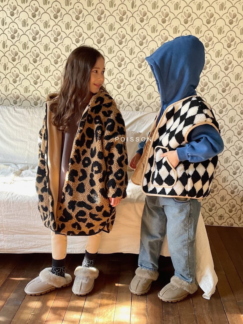 POISSON - Korean Children Fashion - #Kfashion4kids - Leopard Long Fleece - 12